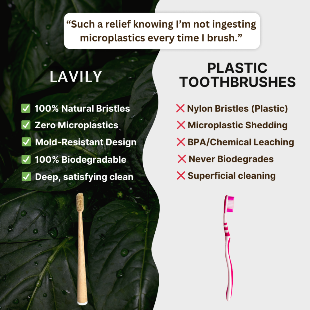 Lavily™ - Boar Bristle Toothbrush (4 Pack)