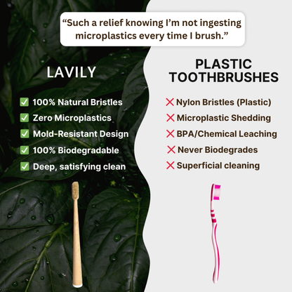 Lavily™ - Boar Bristle Toothbrush (4 Pack)
